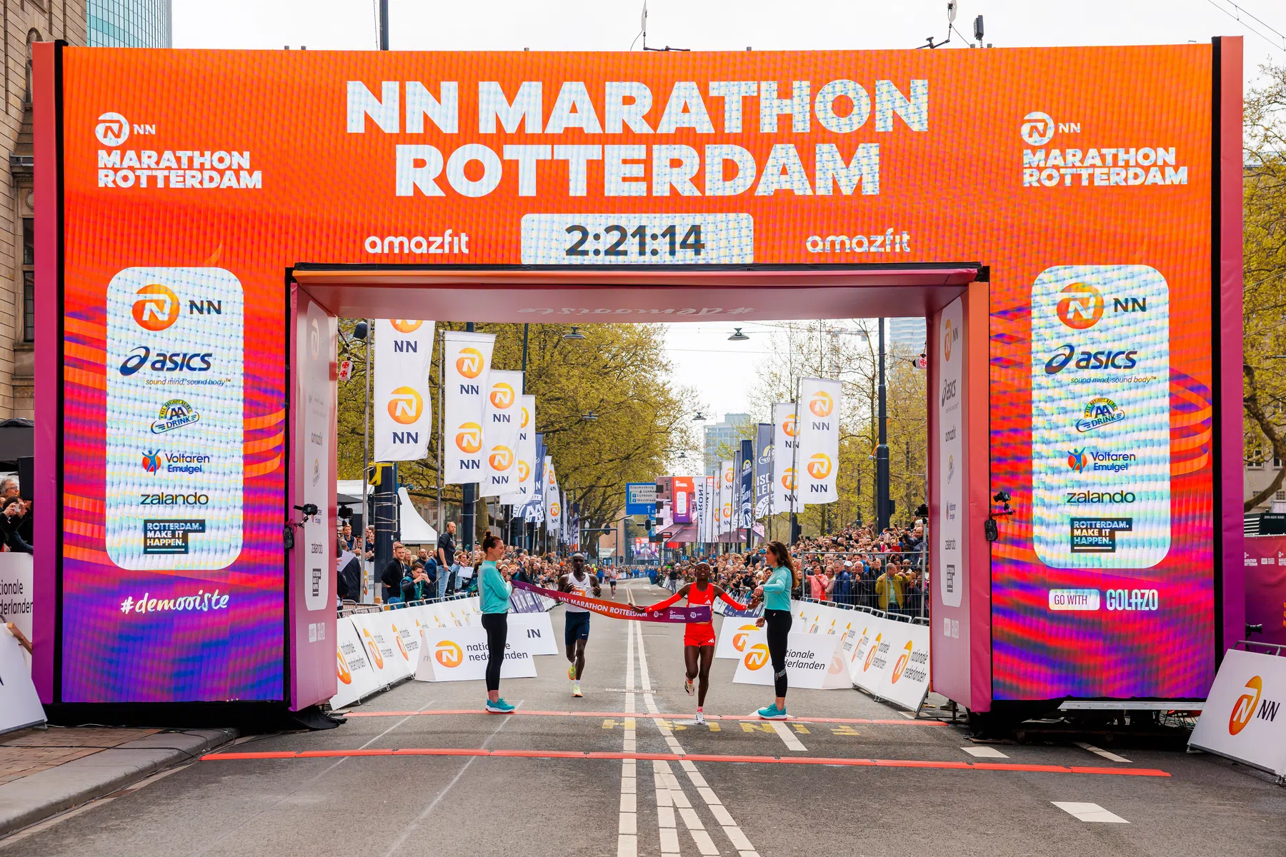 Vorig jaar was Jackline Cherono de eerste dame op de Coolsingel